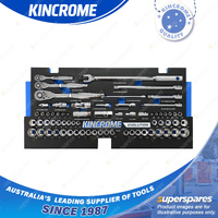 68 Pcs of Kincrome Evolution Square Drive Sockets & Accessories EVA Tray