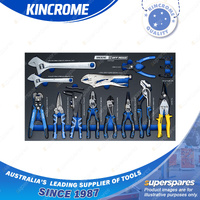 12 Pcs of Kincrome Off-Road Pliers & Wrenches EVA Tray - Field Service Boxes