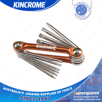 10 Pcs of Kincrome Folding Tamperproof TORX Set - Folding Hex Key Set