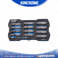 12 Pcs of Kincrome 1/2" Drive LOK-ON Deep Impact Socket Set & Fastener Punch