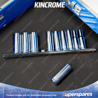 10 Pcs of Kincrome 3/8" Drive Metric Deep Socket Rail - Mirror Polish Finish