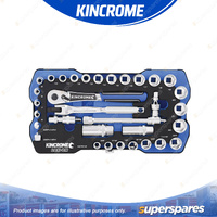 33 Pcs of Kincrome 3/8" Drive LOK-ON Socket Set - Metric & Imperial