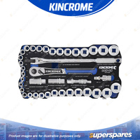 41 Pcs of Kincrome 1/2" Drive LOK-ON Socket Set - Metric & Imperial