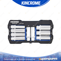 9 Pcs of Kincrome 1/2" Drive LOK-ON Socket Set - Metric Deep Sockets