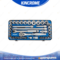 39 Pcs of Kincrome 3/8" Drive Socket Set - Metric & Imperial Mirror Polish