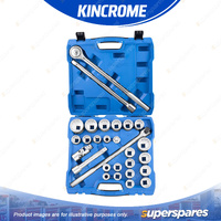 28 Pcs of Kincrome 3/4" Drive Socket Set - Metric & Imperial Mirror Polish