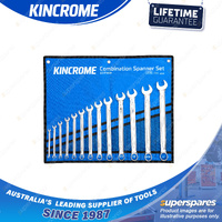 13 Pcs of Kincrome Combination Spanner Wrenches Set - Mirror Polish Finish
