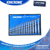 17 Pcs of Kincrome Combination Spanner Wrench Set - Metric Mirror Polish Finish
