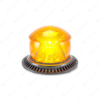 LED Autolamps Mini SAE Amber Warning Beacon Light Amber Lens 96mm Round Lamp