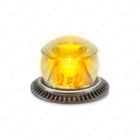 LED Autolamps Mini SAE Amber Warning Beacon Light Clear Lens 96mm Round Lamp