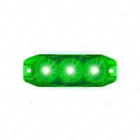 LED Autolamps Green Emergency Warning Light 3 LED 11 Flash Patterns Lamp Blister