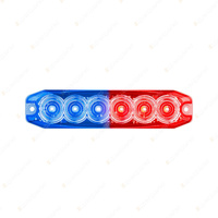 LED Autolamps Red/Blue Emergency Warning Light 6 LED 14 Flash Patterns Blister