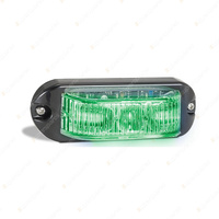 LED Autolamps Green Emergency Warning Light 3 LED Flashing Lamp 12-24V Blister