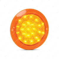 LED Autolamps Amber Round Rear Indicator Light Amber Lens 21 LED Lamp Blister