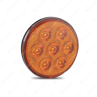 LED Autolamps Amber Round Rear Indicator Light 12-24V 7 LED Lamp Only Bulk