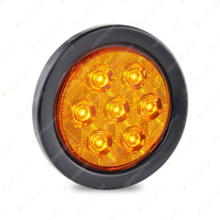LED Autolamps Amber Round Rear Indicator Light 7 LED with Grommet/Plug Blister