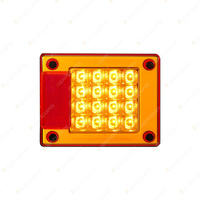 LED Autolamps Amber Rear Indicator Light 12-24V 16 LED Red Reflector Blister