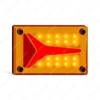 LED Autolamps Rear Indicator/Tail/Reflector Light Coloured Lens 12-24V Blister