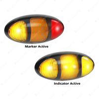 LED Autolamps Amber/Red Side Marker/CAT5 Side Direction Indicator Light Blister