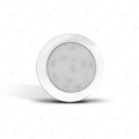 LED Autolamps Interior Light Cool White with White Bezel 12 Volt 76x9mm Bulk