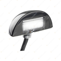 LED Autolamps Licence Number Plate Light Black Base 4 SMD LED Lamp Twin Blister