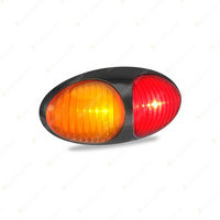 LED Autolamps Amber/Red Side Marker Light Black Bezel 2 LED Lamp Single Blister