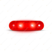 LED Autolamps Red Side Marker Light 2 LED 12-24V 2 LED Lamp Twin Blister