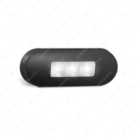 LED Autolamps White Marker Light Clear Lens Black Bezel 12-24V 2 LED Blister