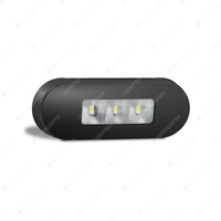 LED Autolamps White End Outline Marker Light Clear Lens Black Bezel 2 LED Bulk