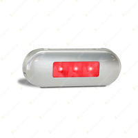 LED Autolamps Red Rear End Outline Marker Light Red Lens Brushed Bezel 2 LED