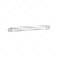 LED Autolamps White Reverse Strip Light Clear Lens 12 Volt 12 LED Lamp Blister