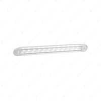 LED Autolamps White Reverse Strip Light Clear Lens 24 Volt 12 LED Lamp Blister