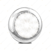LED Autolamps Round Reverse Light with Chrome Flange and 10 LED Lamp 12V Bulk