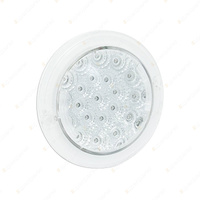 LED Autolamps Red Round Stop Tail Light Clear Lens 21 LED Lamp 12 Volt Bulk