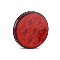 LED Autolamps Stop Tail Light Red Lens Light Only 12-24 Volt 115mm Round Bulk