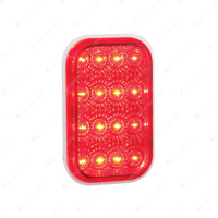 LED Autolamps Red Stop Tail Light Clear Lens Chrome Reflector 16 LED Lamp