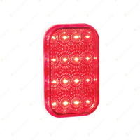 LED Autolamps Red Stop Tail Light Red Lens Chrome Reflector 16 LED Lamp