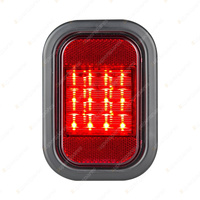 LED Autolamps Red Stop Tail Reflector Light with Grommet Plug 16 LED Lamp Bulk