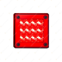 LED Autolamps Red Stop Tail Light 12 LED Lamp 12-24V with 4mm Gasket Blister