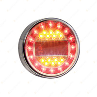 LED Autolamps Stop Tail Indicator Reflector Maxilamp Light Black Chrome Blister