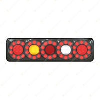 LED Autolamps Stop Tail Indicator Reverse Reflector Light Black Chrome 2 Blister