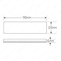 LED Autolamps Red Reflex Reflector with 3M Tape Truck Caravan Box of 100