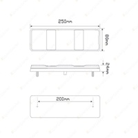 LED Autolamps Stop Tail Indicator Reverse Light with Reflectors 12V Bulk