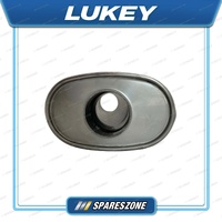 Lukey 3" 9"x5" Oval Muffler - 14" Long O/C Straight Piped 430 Stainless Steel