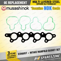 Exhaust + Intake Manifold Gasket Set for Ford Focus LR 1.8 2.0 L I4 16V 98-05