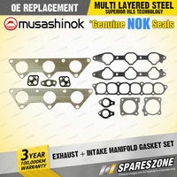 Exhaust + Intake Manifold Gasket Set for Mitsubishi Pajero NL Triton MK 3.0 3.5L