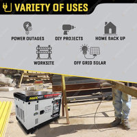 Maxwatt 10kVA 8500W Air Cooled Diesel Generator with 2 Wire Auto Start