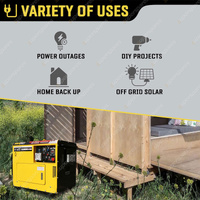 Maxwatt 6kVA 5000W Air Cooled Diesel Generator with 2 Wire Auto Start