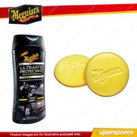 Meguiar's Ultimate Protectant 355ml + Reusable Hand Applicator Pads Twin Pack