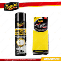 Meguiar's Heavy Duty Bug & Tar Remover 425g + Microfibre Detailing Cloths